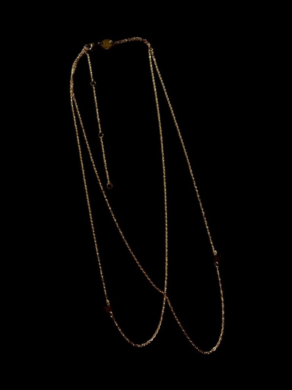 Jennifer Zeuner Gold Plated Double Chain Star Necklace Gold Plated Dainty - Picture 3 of 10